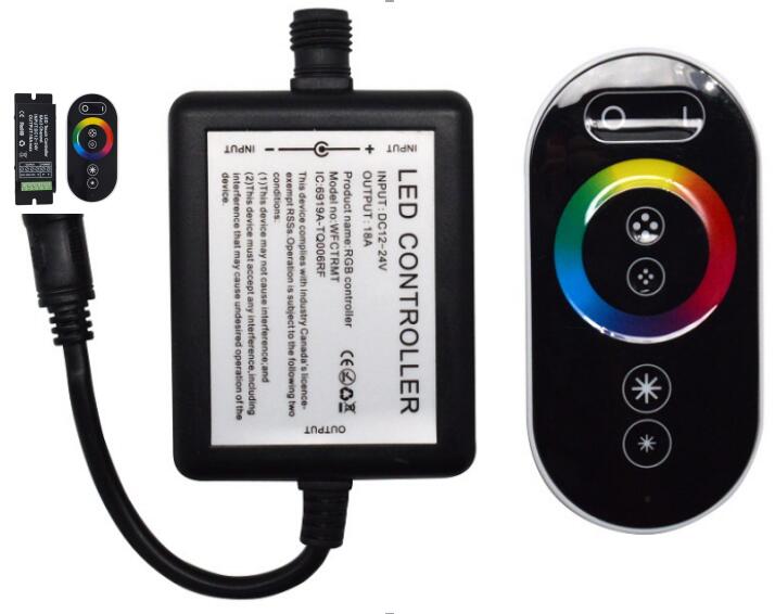 DC12-24V 18A RF Remote Touch RGB Led Controller,Touch Dimmer For led strip light in garage
